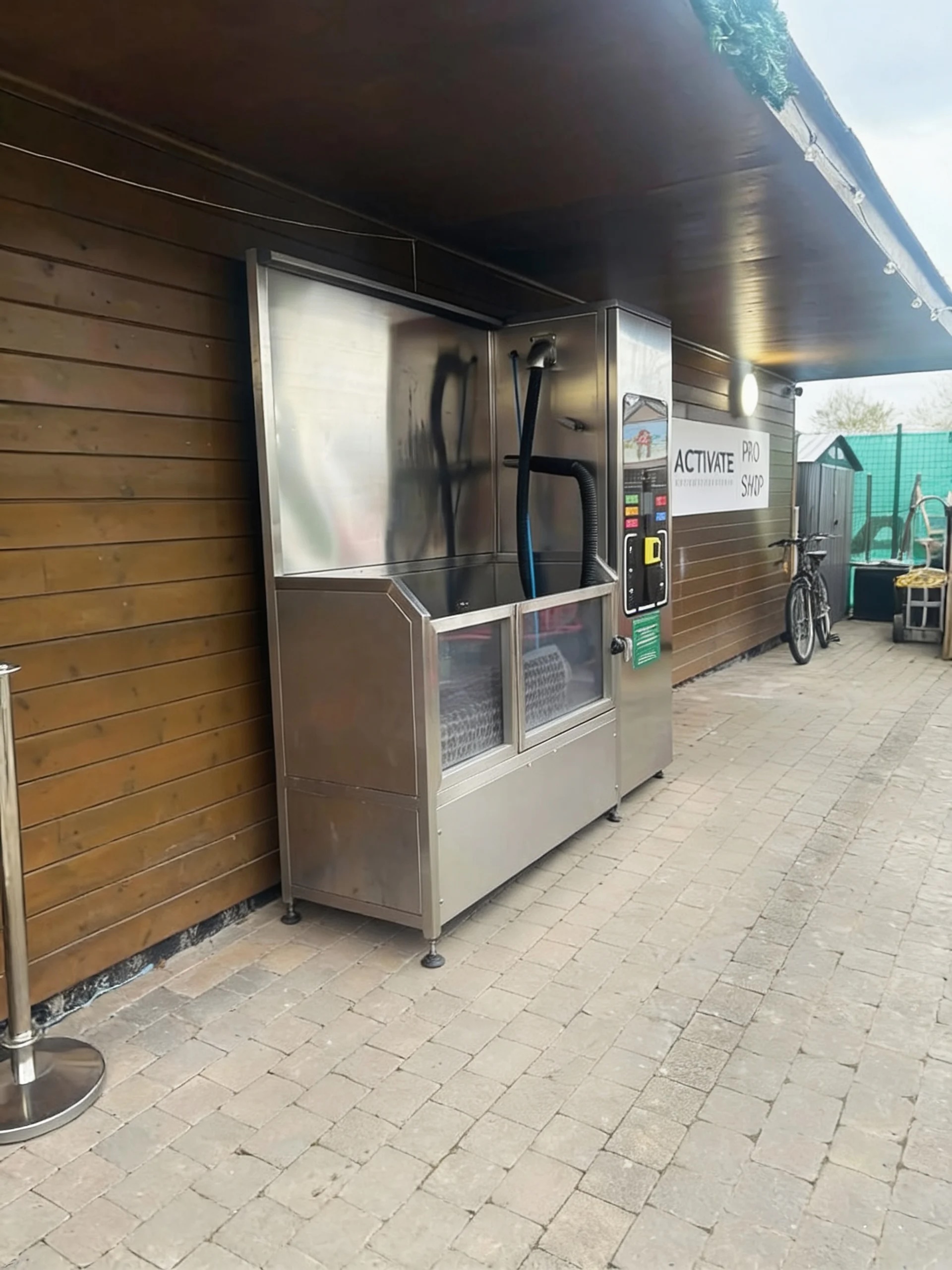 The Lucky Mutt dog wash machine at Bishop's Meadows Sports Park